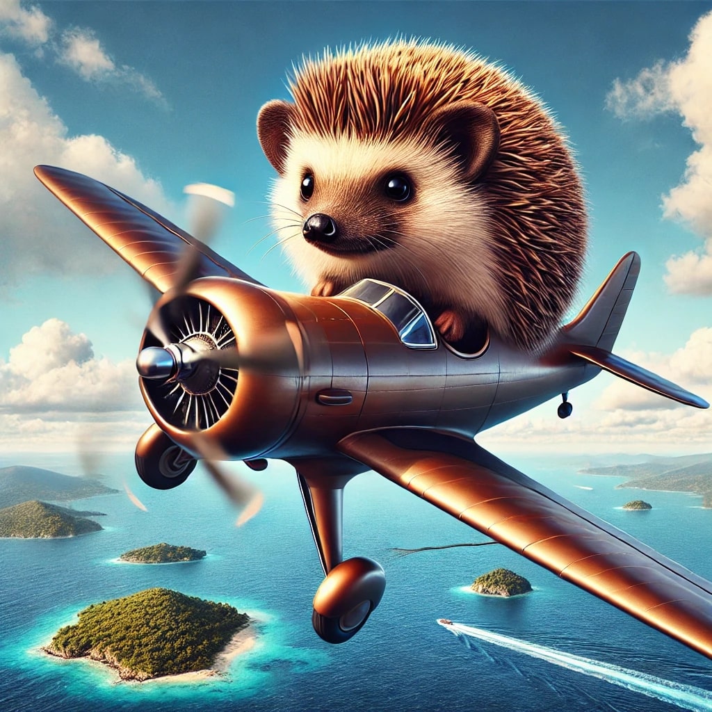 Hedgehog in an airplane
